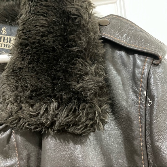 Men's Brown Vintage Bomber Leather Jacket - Medium - Picture 3 of 13